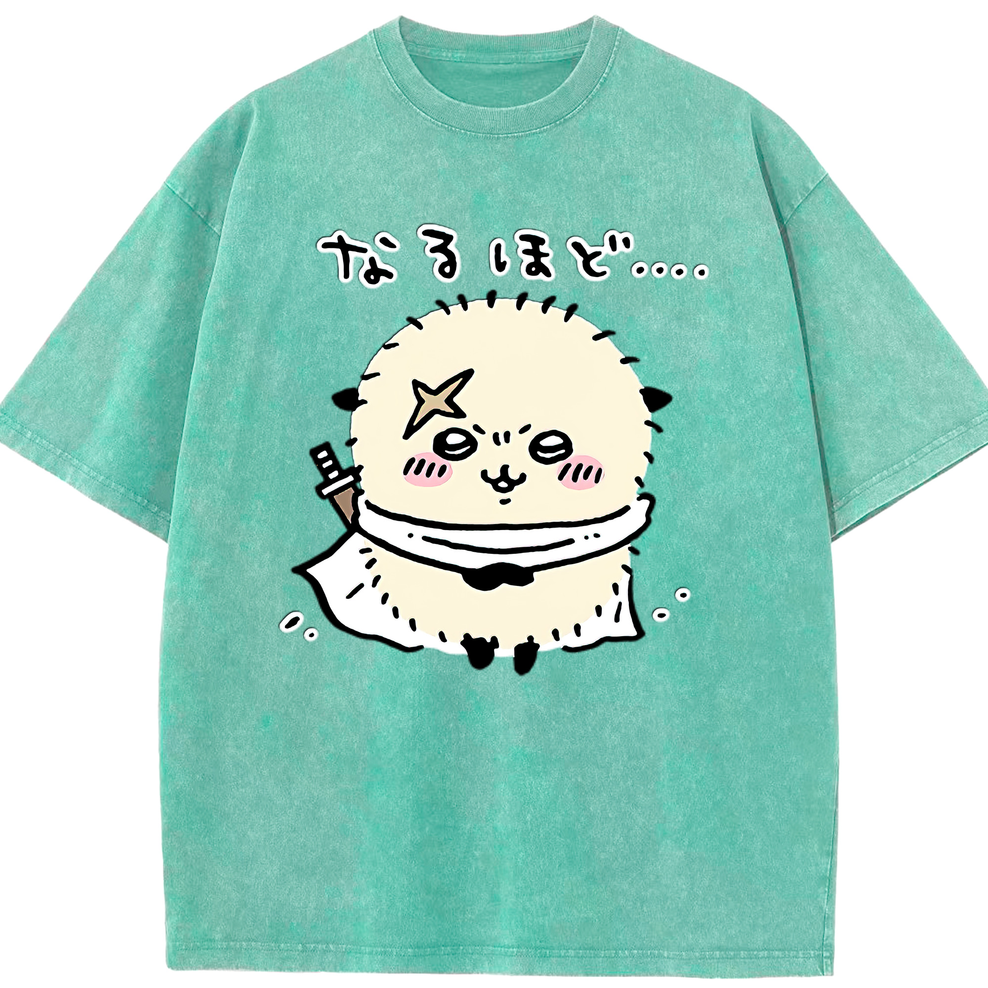 （画像用） ちいかわ ラッコ Chii-kawa Sea otter 綿100% ヴィンテージ風 半袖Tシャツ（フロントプリント）